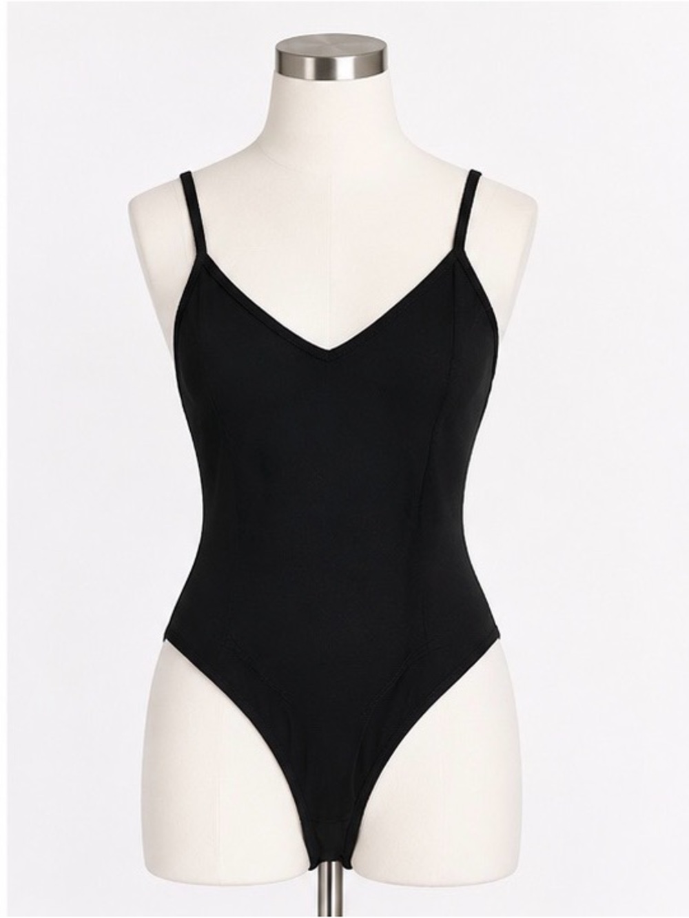 bp Black V-Neck Spaghetti Strap Bodysuit